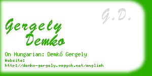 gergely demko business card